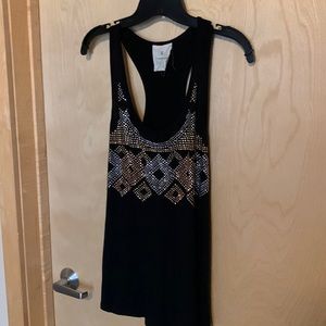 Threads embellished racerback tank top